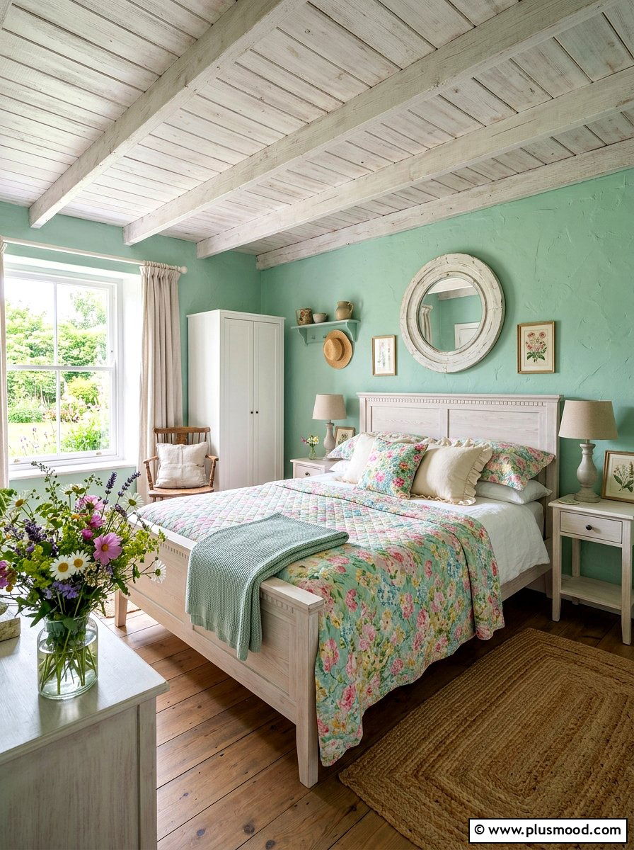 Pastel Farmhouse Decor - 25 elegant summer bedroom ideas