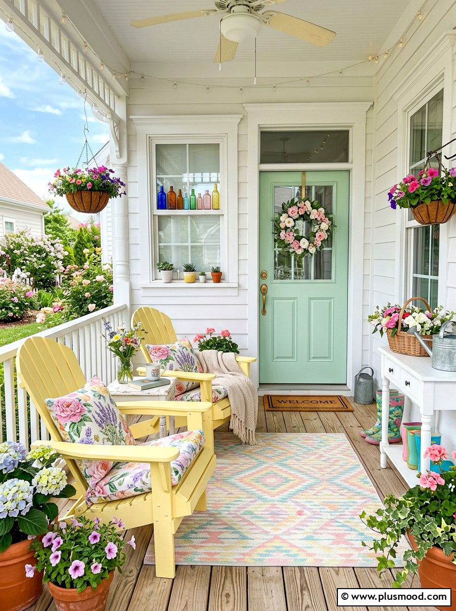 Pastel Front Porch Decor - 25 summer cottage front porch ideas