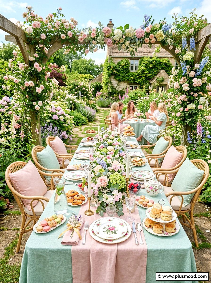 Pastel Garden Brunch - 25 summer outdoor wedding shower ideas