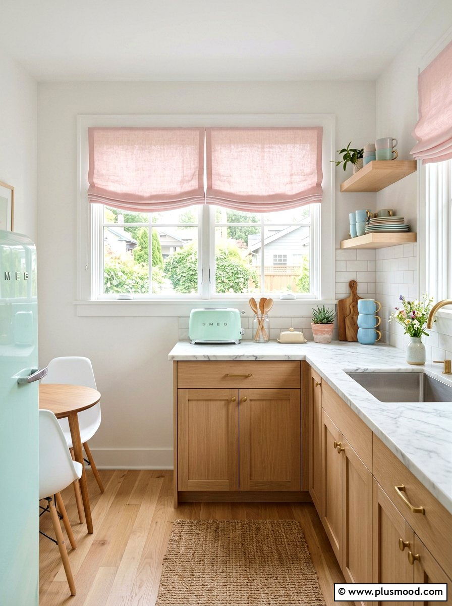 Pastel Kitchen Accents - 25 summer small kitchen decor ideas