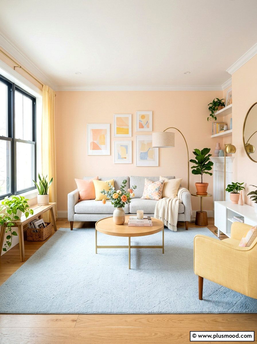 Pastel Living Room - 25 summer entertaining living room ideas