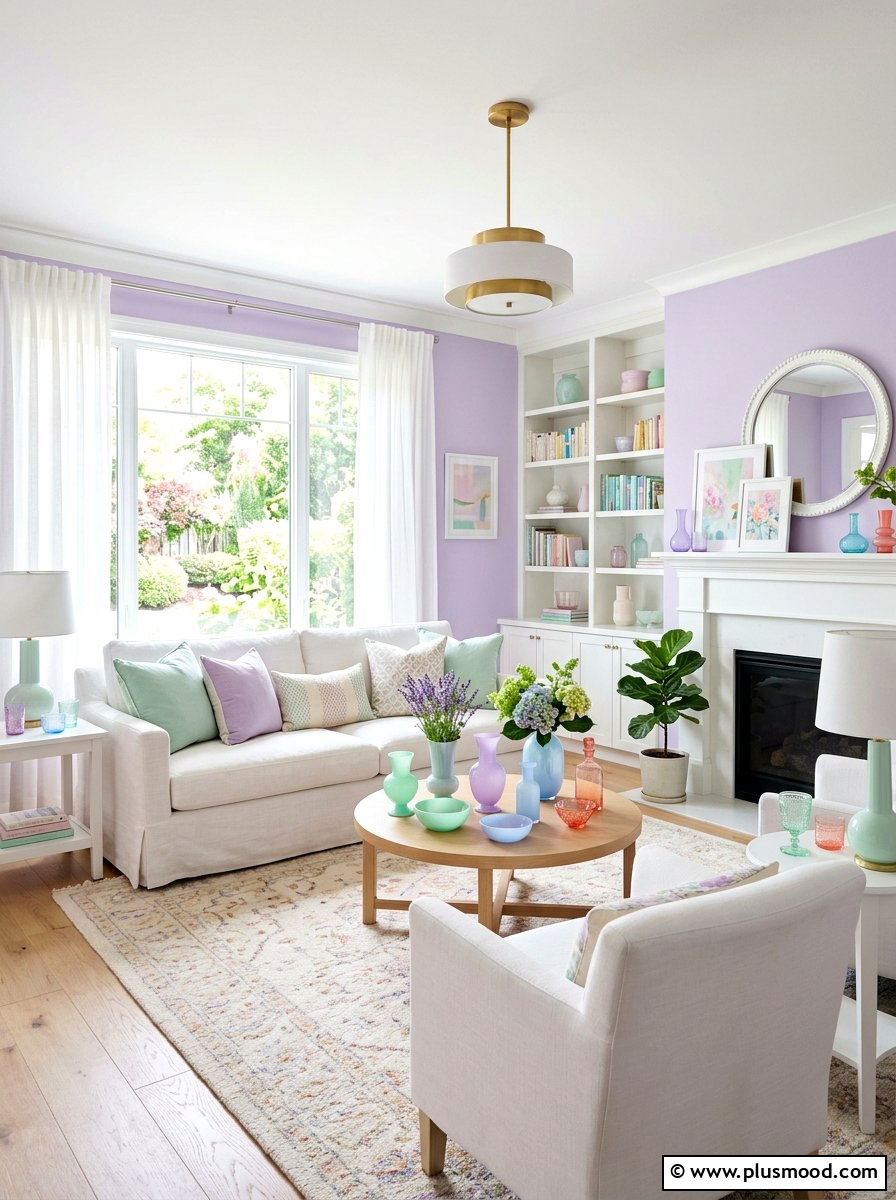 Pastel Living Room - 25 best summer living room ideas