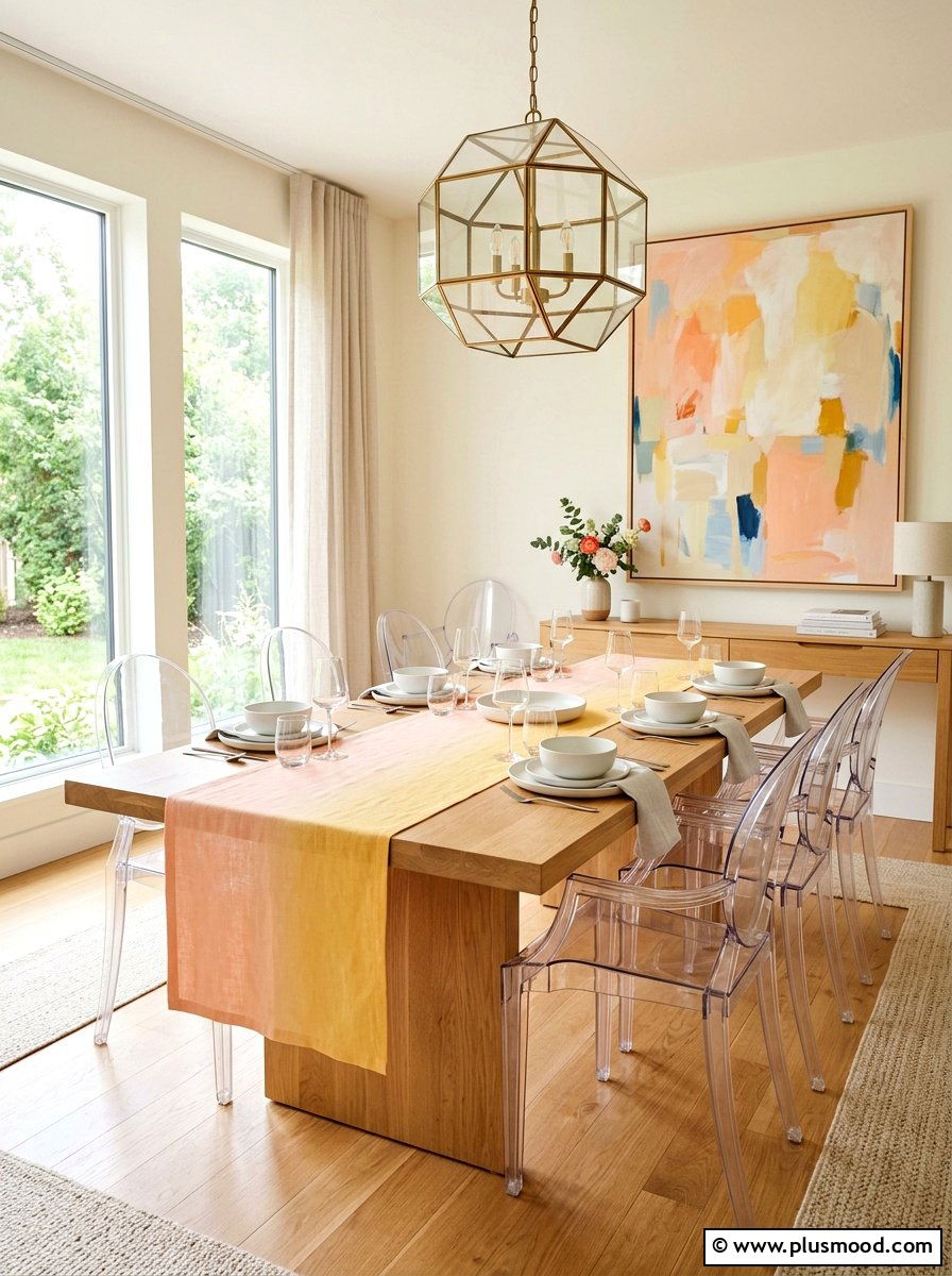 Pastel Ombre Summer Table Runner - 25 summer table runner ideas for summer