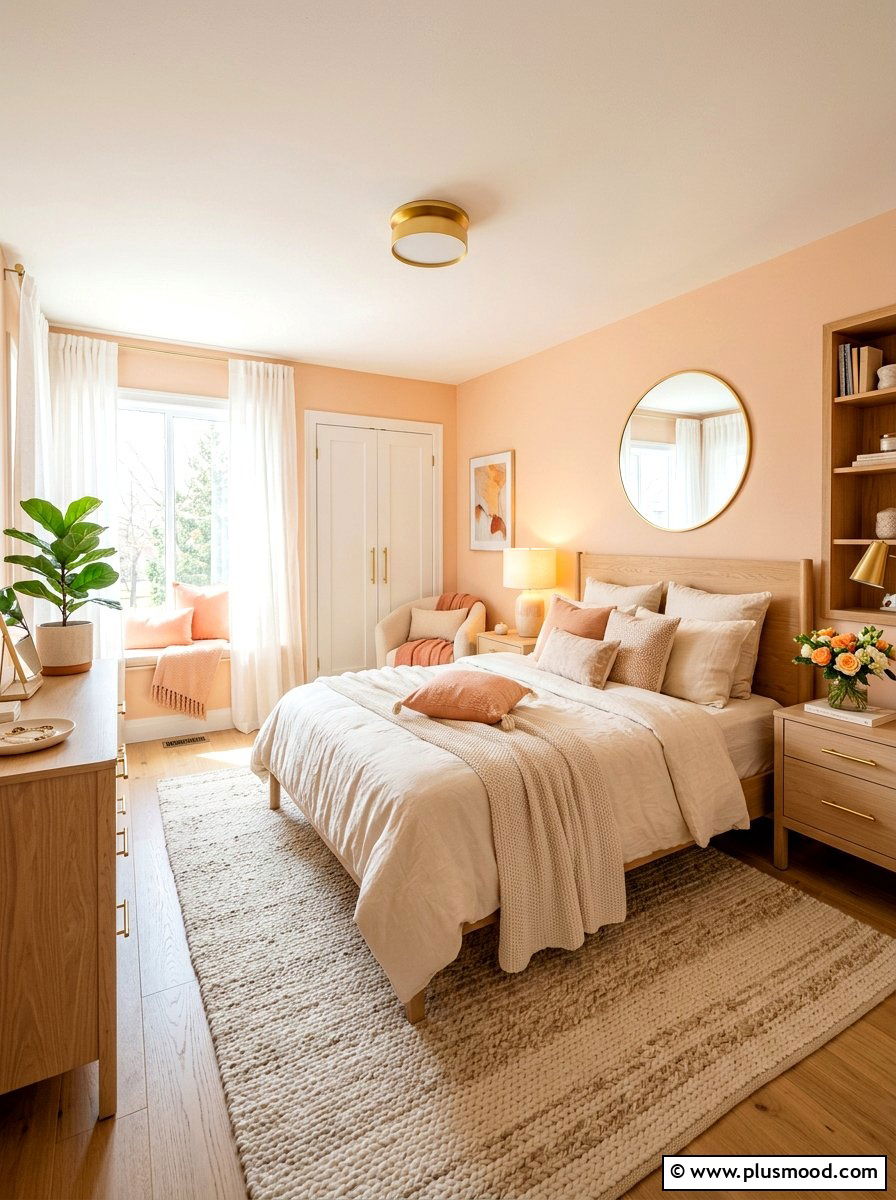 Pastel Peach Bedroom - 25 summer girls bedroom ideas