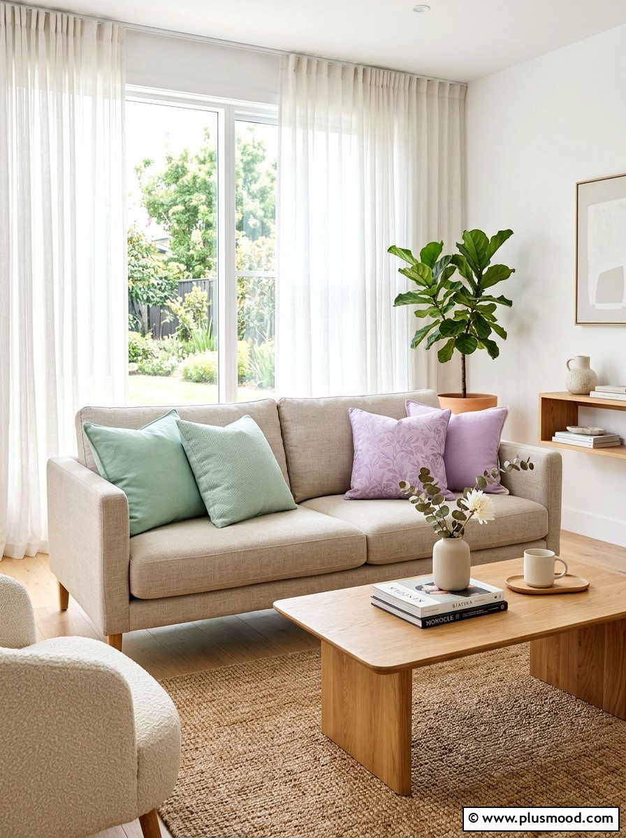 Pastel Throw Pillows - 25 warm weather transition decor ideas