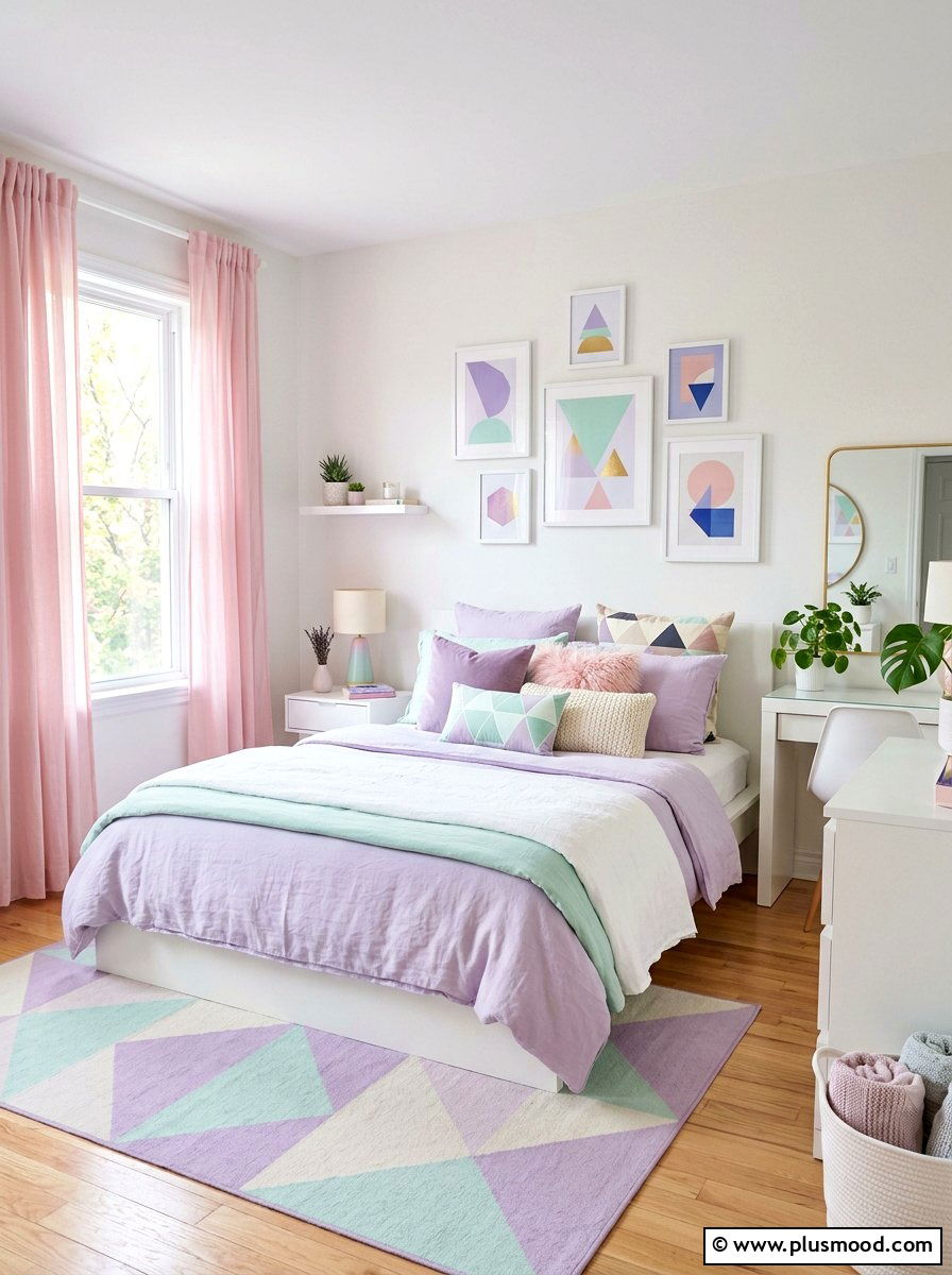 Pastel aesthetic bedroom - 25 summer teen bedroom ideas