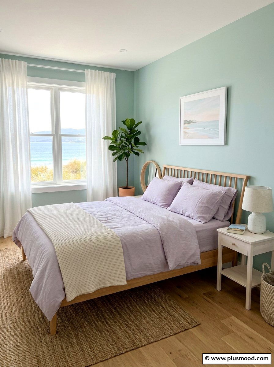 Pastel coastal bedroom - 25 summer cottage decor ideas