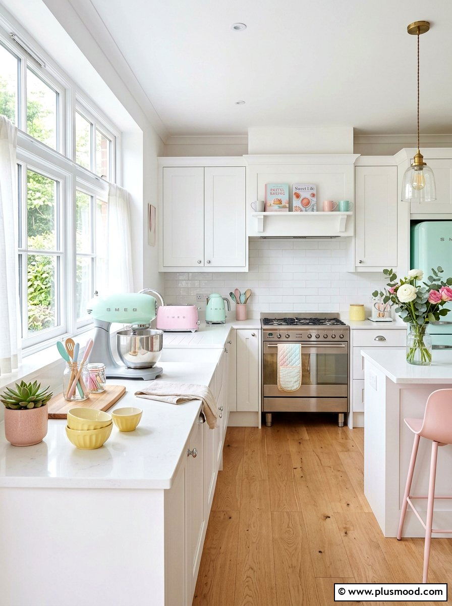 Pastel kitchen color - 25 fresh summer kitchen decor ideas