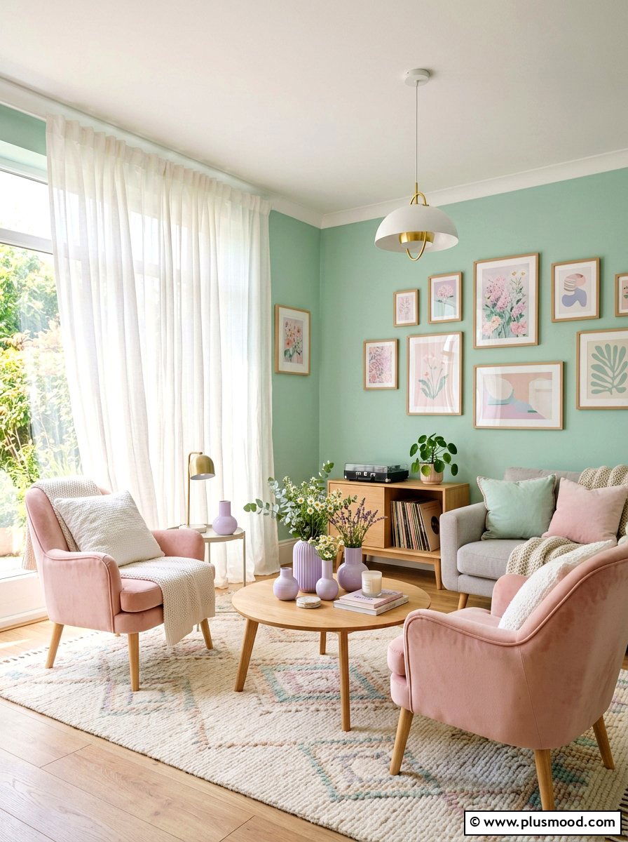 Pastel living room - 25 small summer living room ideas