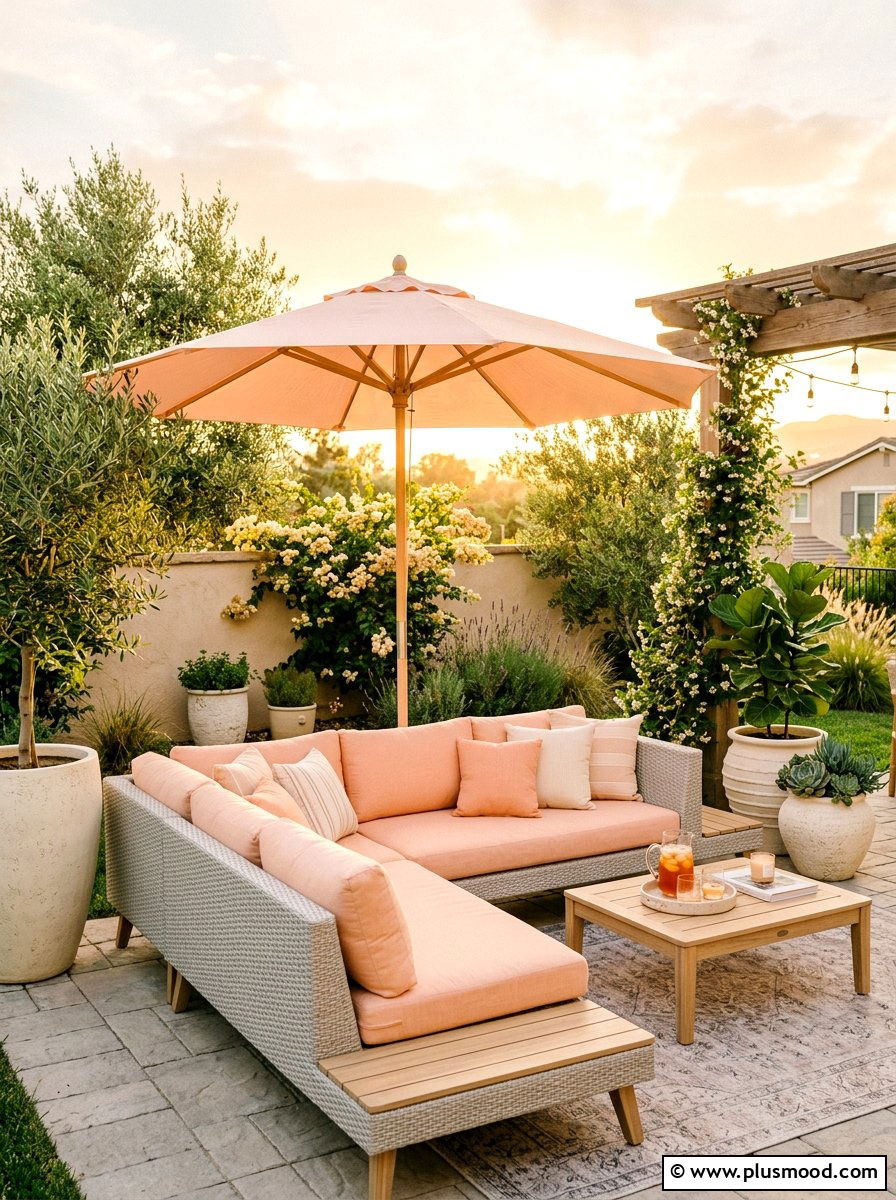 Pastel peach patio - 25 summer patio color ideas