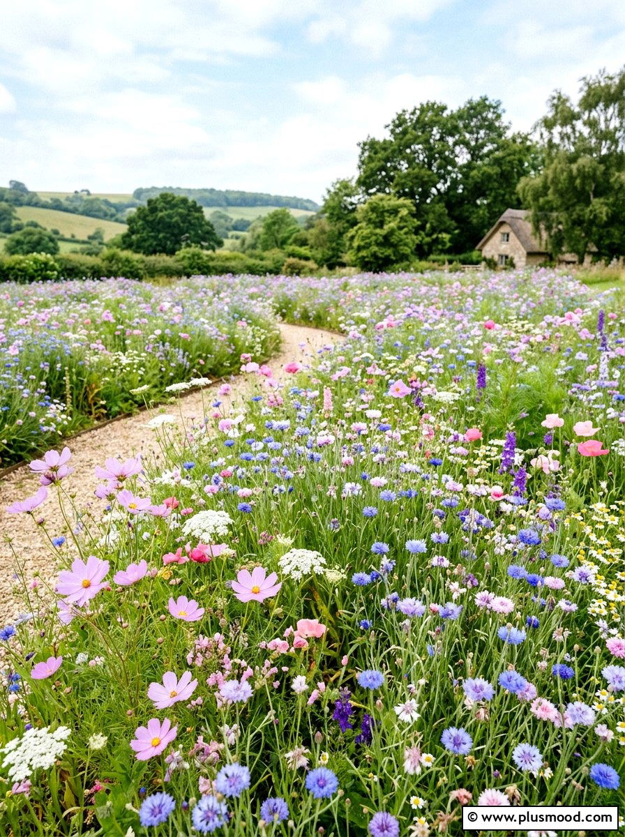 Pastel wildflower garden - 25 summer garden color ideas