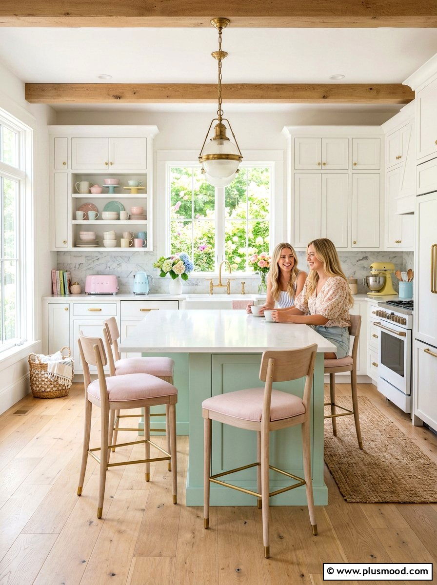 Pastels In Kitchen - 25 summer farmhouse kitchen ideas