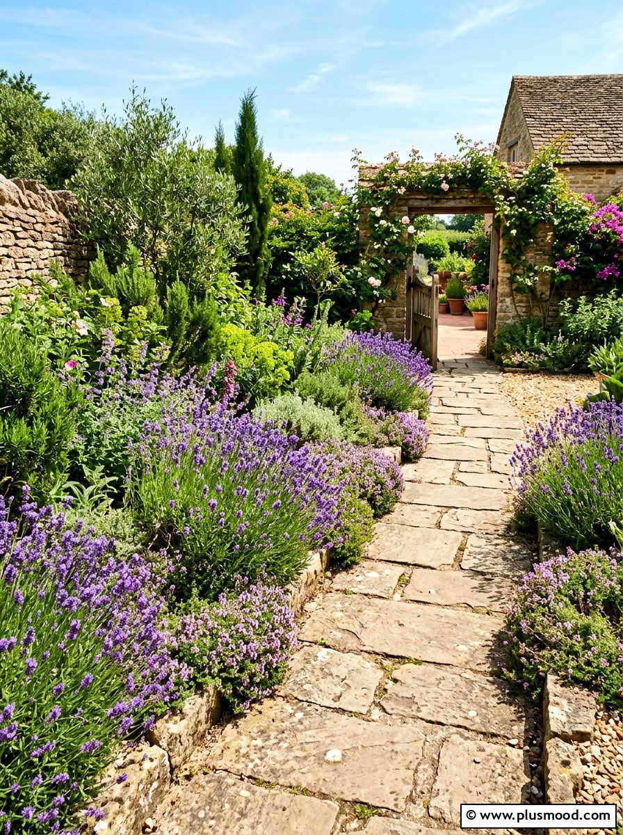 Pathway Garden Border - 25 small backyard ideas with vegetable garden
