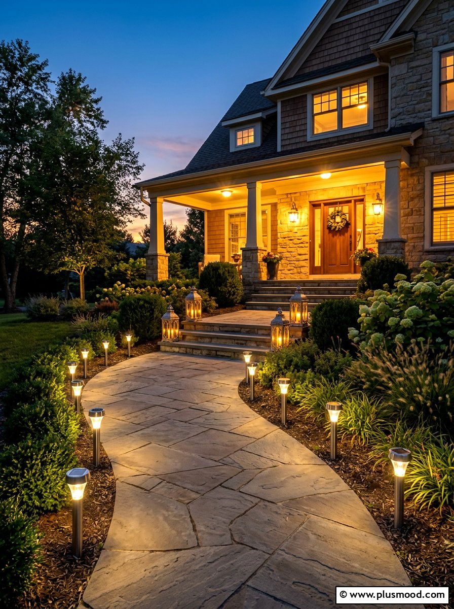 Pathway Lighting Design - 25 summer front porch ideas on a budget