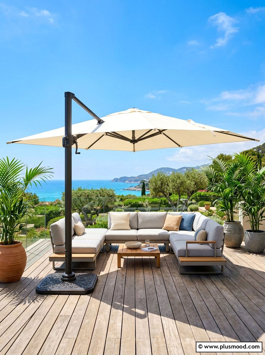 Patio Cantilever Umbrella - 25 summer garden refresh ideas
