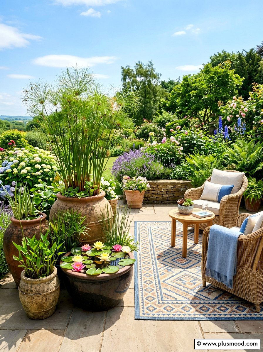 Patio Container Water Garden - 25 summer patio ideas with water feature