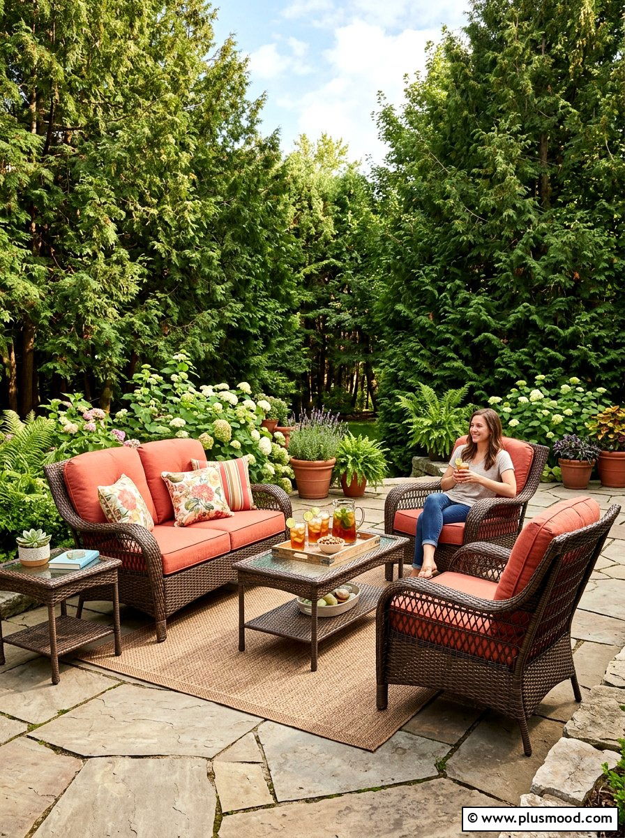 Patio Conversation Set - 25 summer backyard lounge ideas