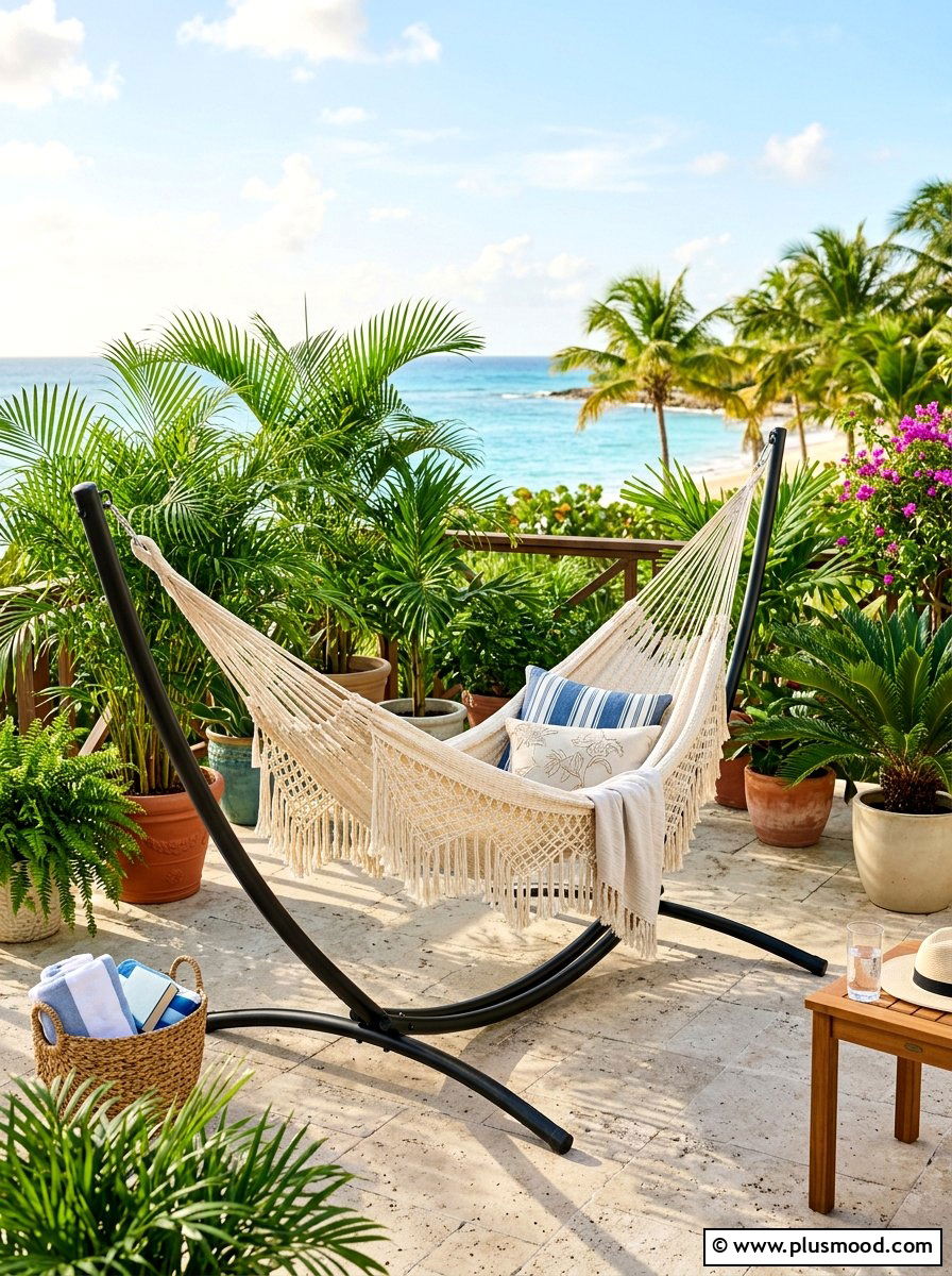 Patio Hammock Stand - 25 summer entertaining patio ideas