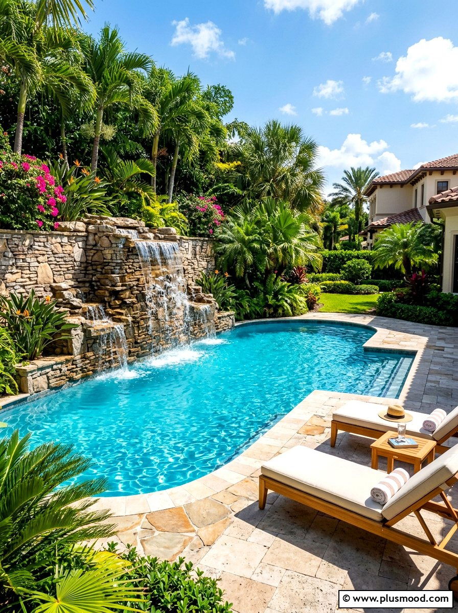 Patio Pool Waterfall - 25 summer patio ideas with water feature