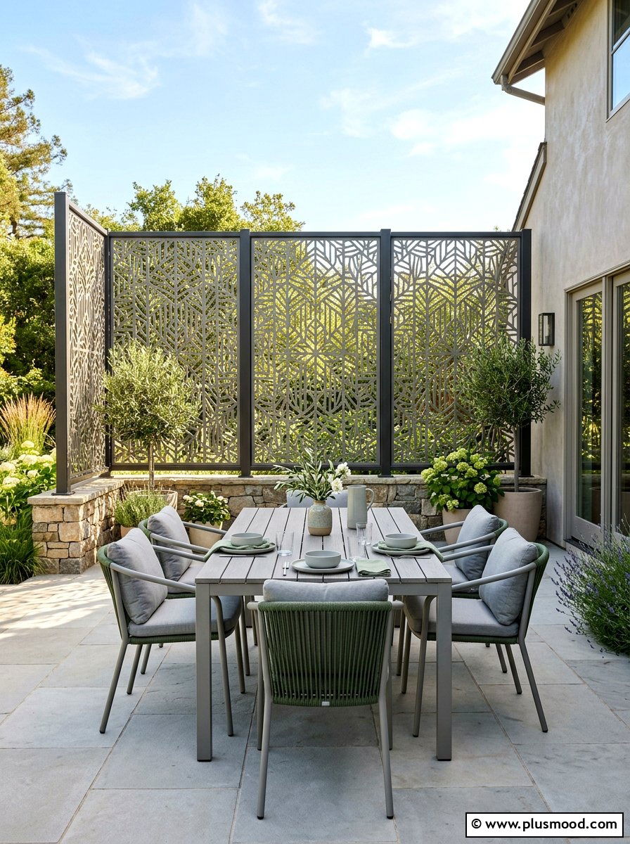 Patio Privacy Trellis - 25 small backyard ideas with trellis