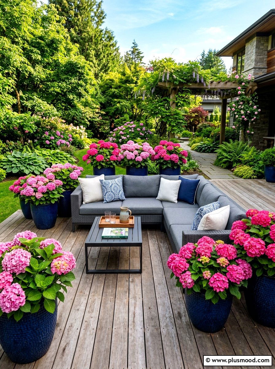 Patio Seating Hydrangea - 25 late summer hydrangea decor ideas
