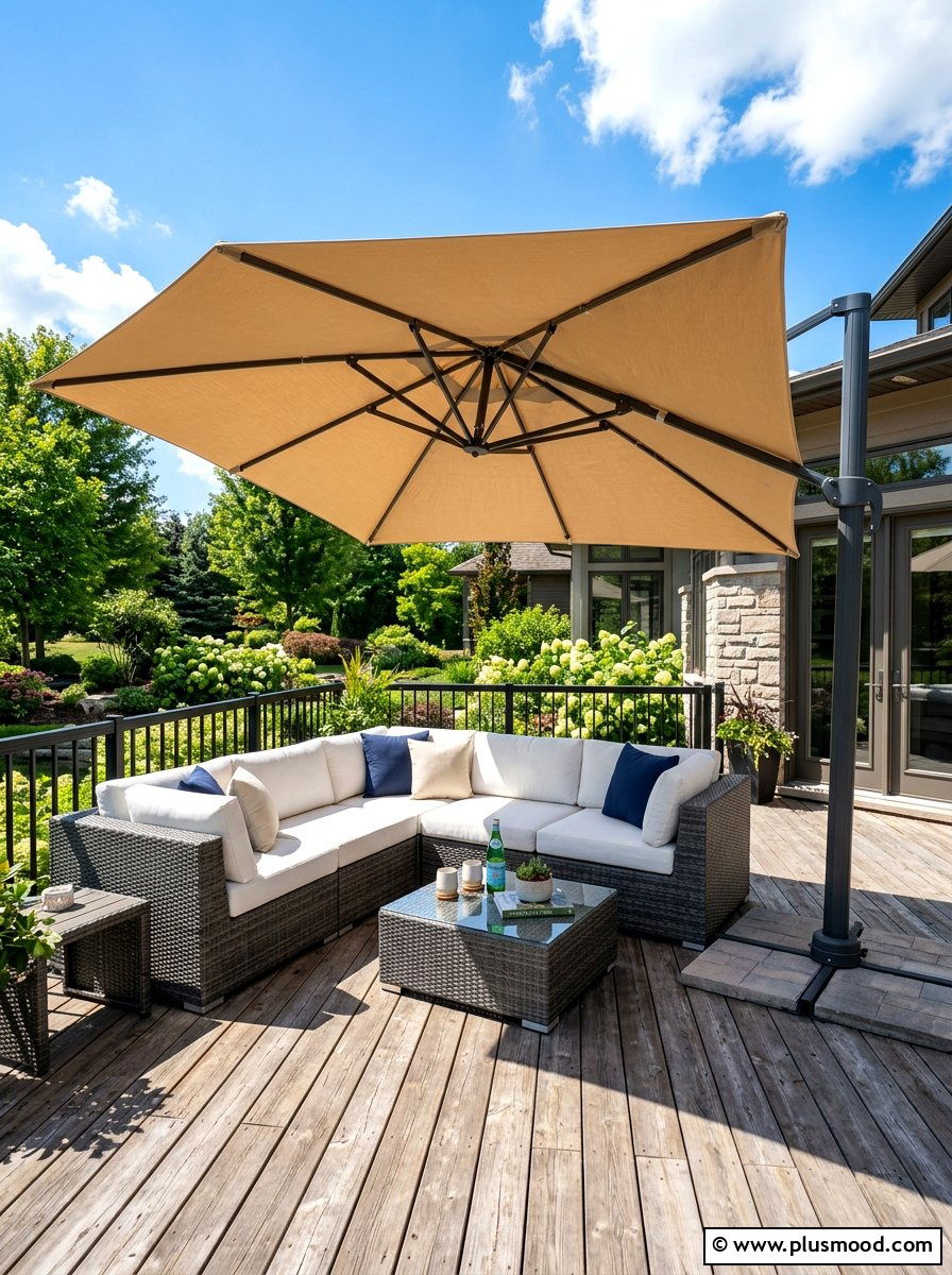 Patio Umbrella Shade - 25 summer casual backyard entertaining ideas