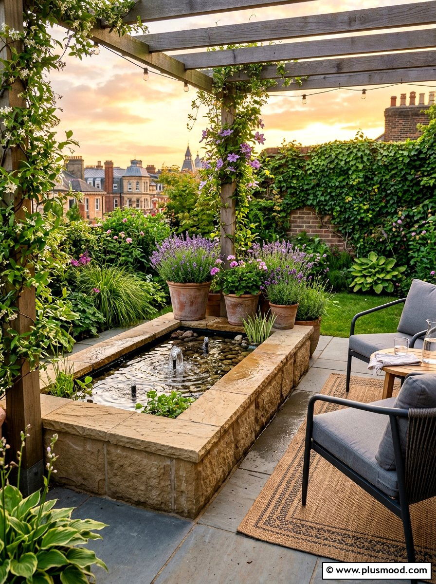 Patio Water Feature - 25 summer pond ideas for backyard