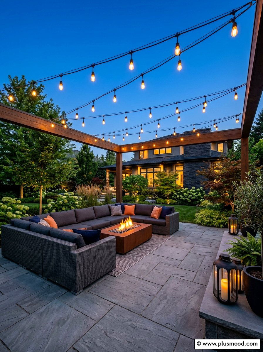 Patio string lighting - 25 late summer entertaining ideas