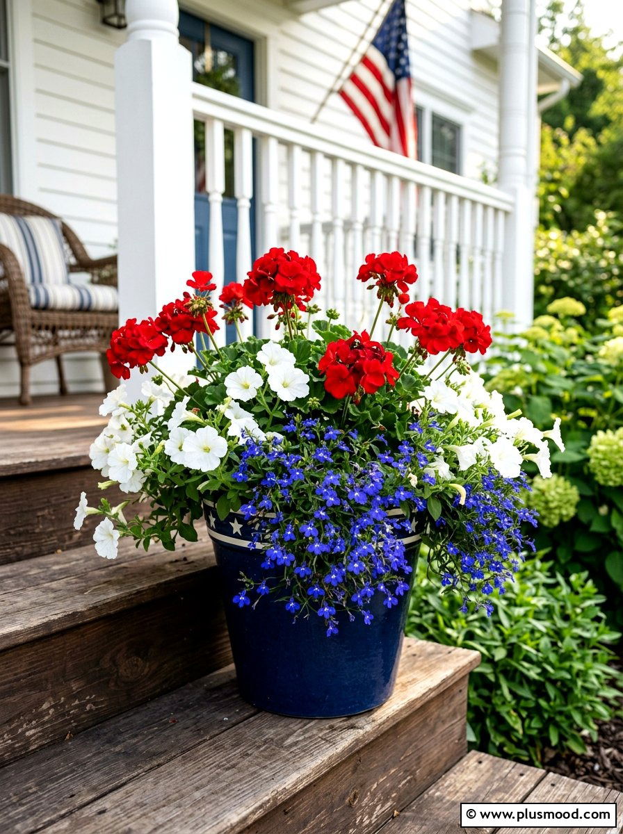 Patriotic Flower Arrangement - 25 best summer planter ideas