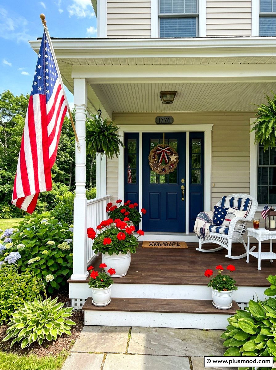 Patriotic Front Porch Decor - 25 summer front porch entryway ideas