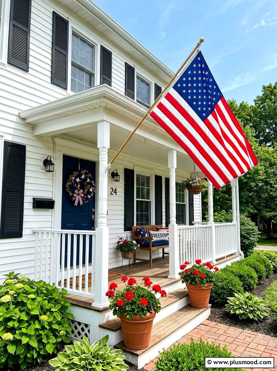 Patriotic Porch Decor - 25 summer front door decor ideas