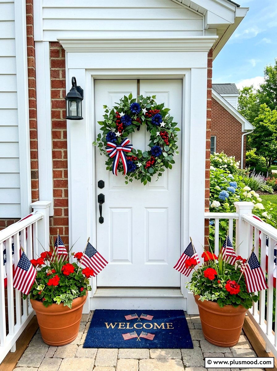 Patriotic Summer Door Decor - 25 summer door decor ideas for summer