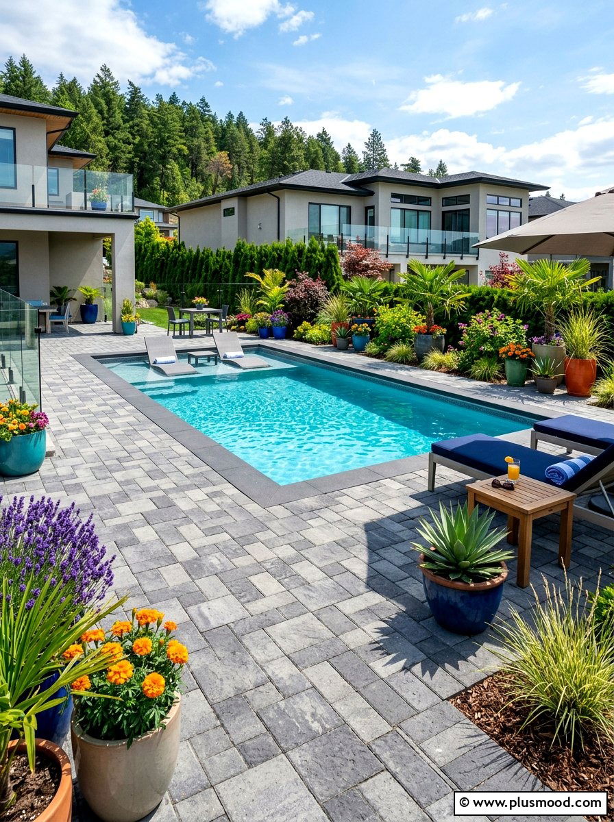 Paver Pool Deck - 25 summer pool deck ideas