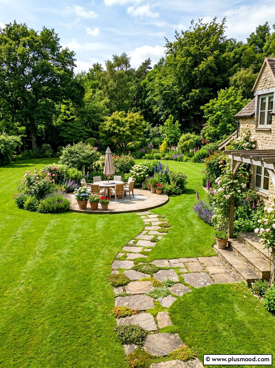 Paver Stepping Stone - 25 cheap summer patio ideas
