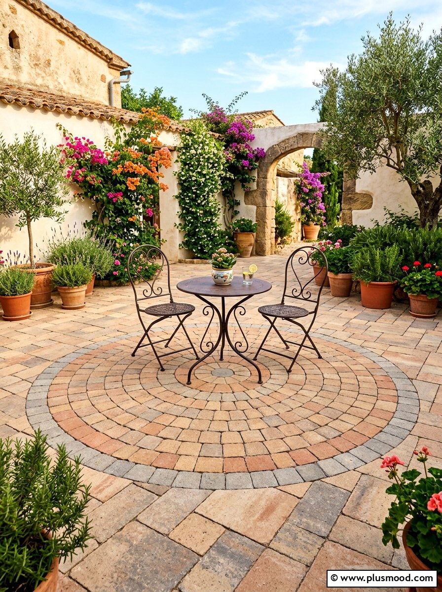 Paver Stone Patio - 25 summer front yard makeover ideas