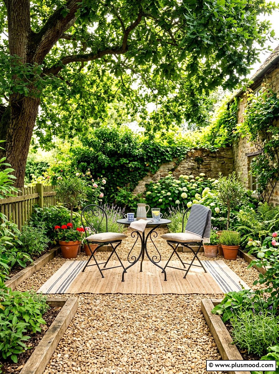 Pea Gravel Lounge - 25 summer backyard cheap makeover ideas