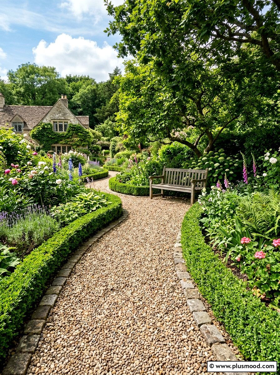 Pea Gravel Path - 25 Small Backyard Ideas