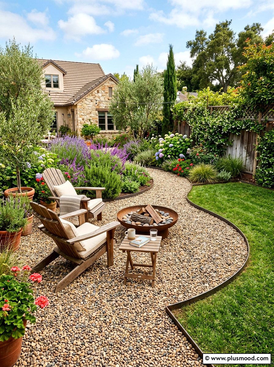 Pea Gravel Patio - 25 summer backyard ideas for small yards