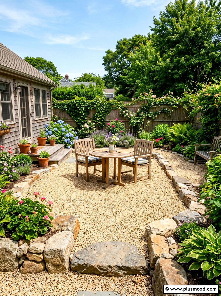 Pea Gravel Patio - 25 summer patio ideas for small backyards