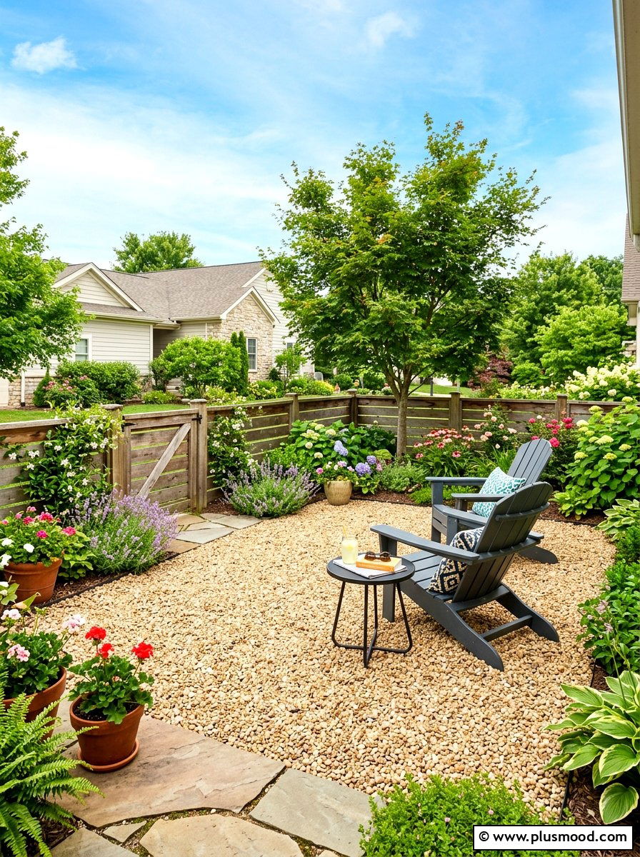 Pea Gravel Patio - 25 summer small garden ideas