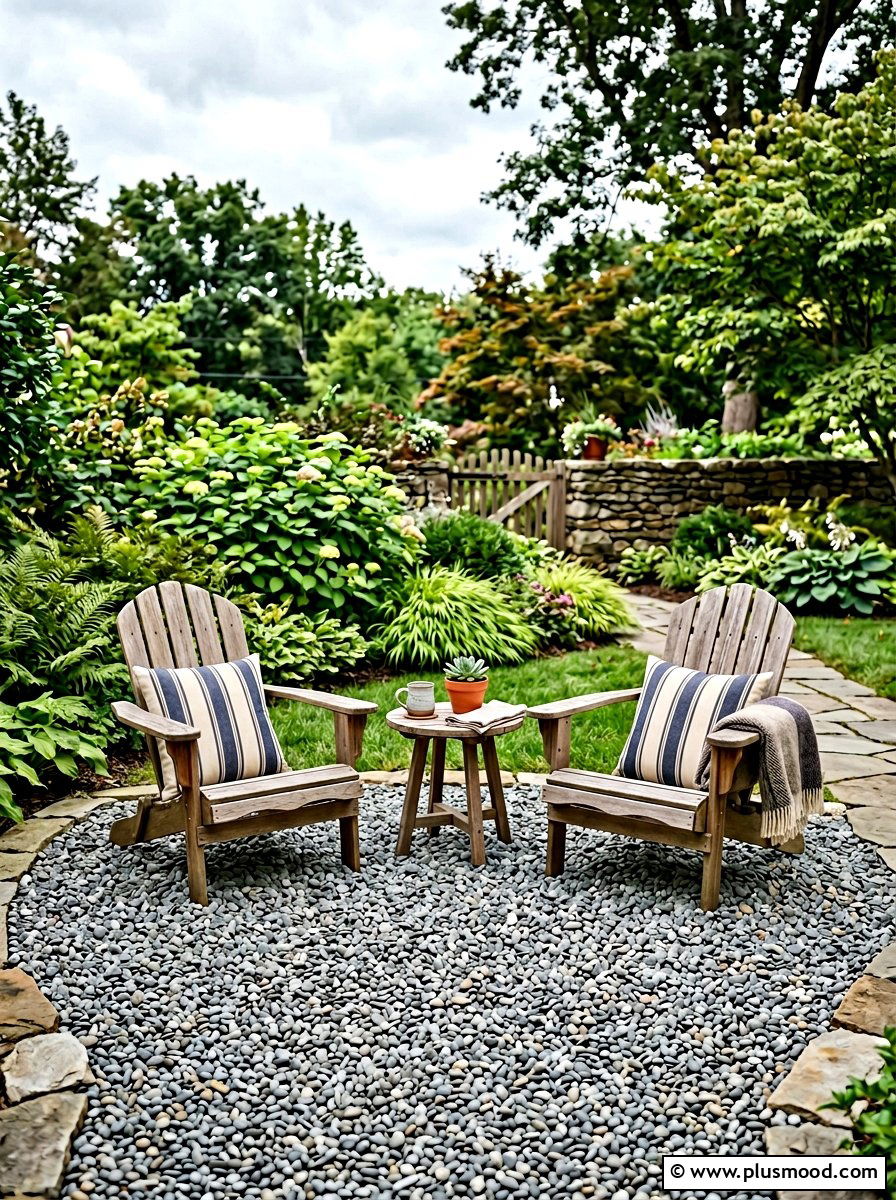 Pea Gravel Patio - 25 small backyard ideas for rental homes