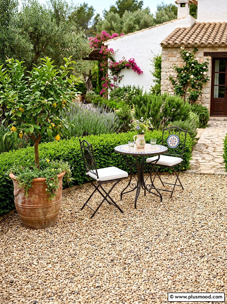 Pea Gravel Patio - 25 small backyard ideas for small families