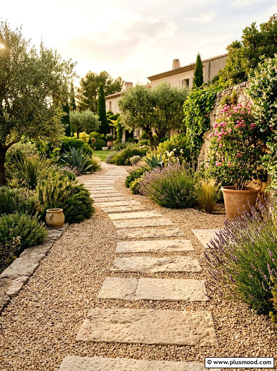 Pea Gravel With Pavers - 25 small backyard ideas with stepping stones