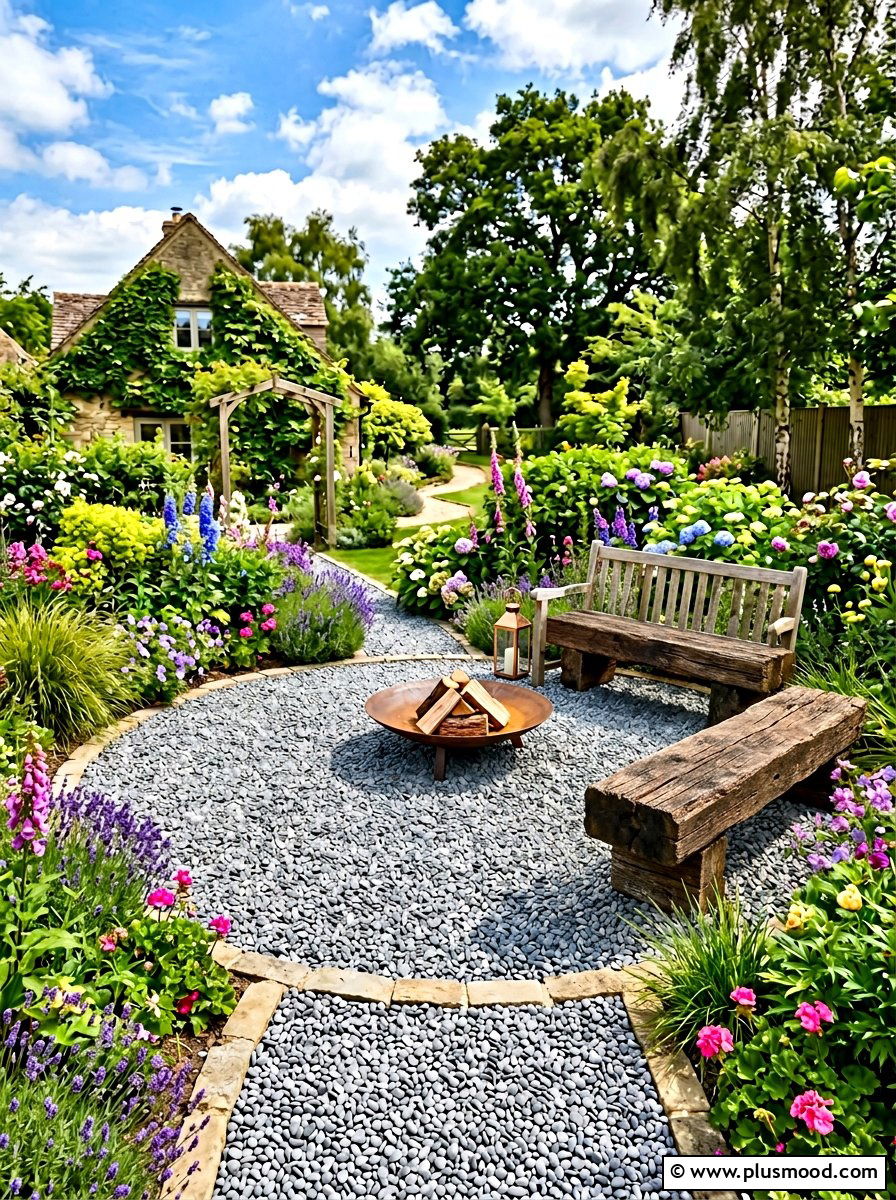 Pea Gravel - 25 summer patio garden ideas