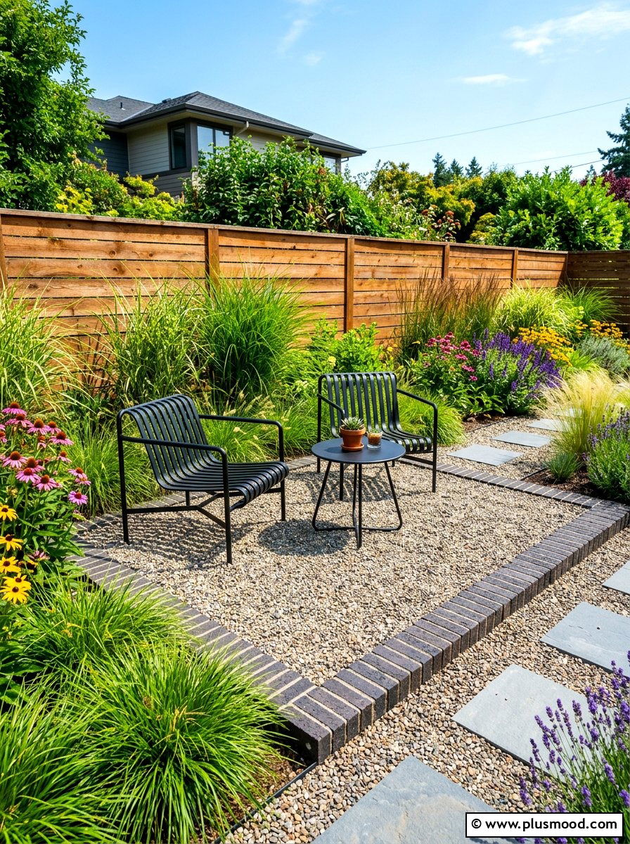 Pea gravel patio - 25 easy summer backyard makeover ideas