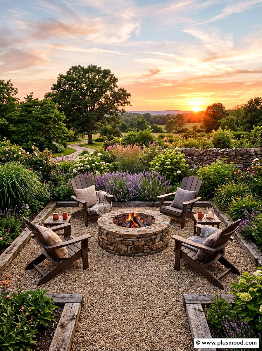 Pea gravel patio - 25 summer low maintenance landscaping ideas