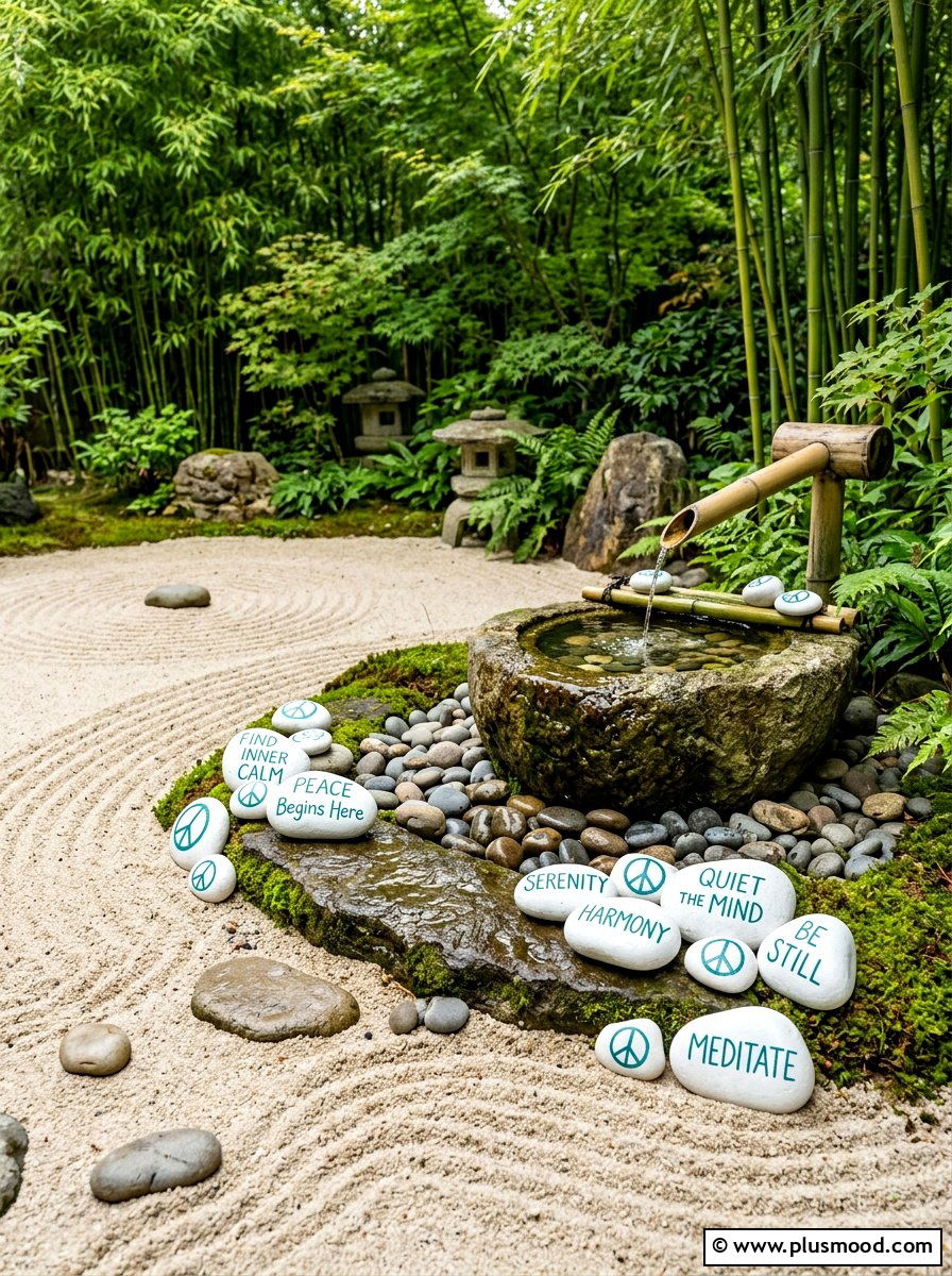 Peace Quote Stones - 25 painted rock ideas with quotes