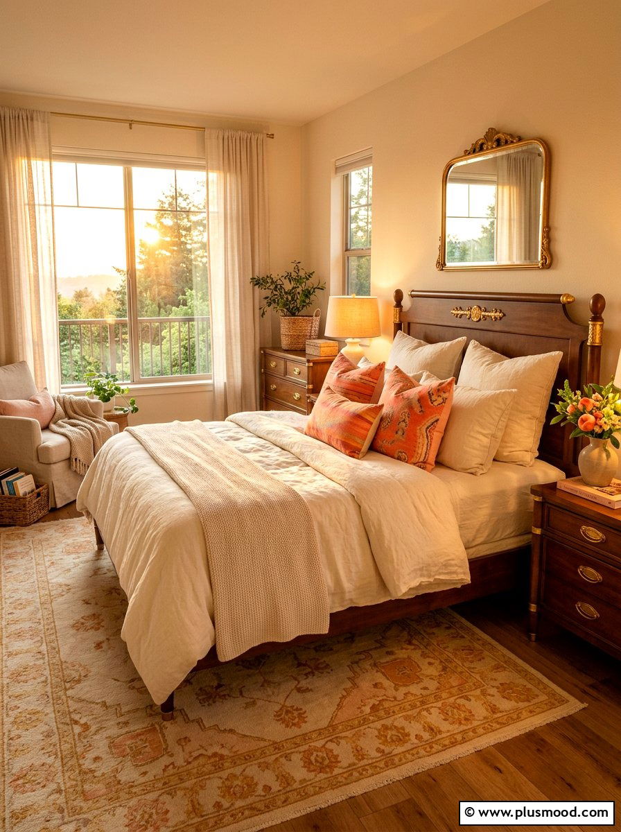 Peach sunset pillows - 25 summer pillow ideas for bedroom