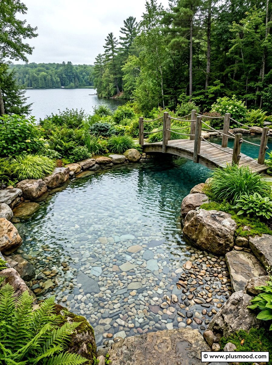 Pebble tile pool floor - 25 pool landscaping ideas with tile accents