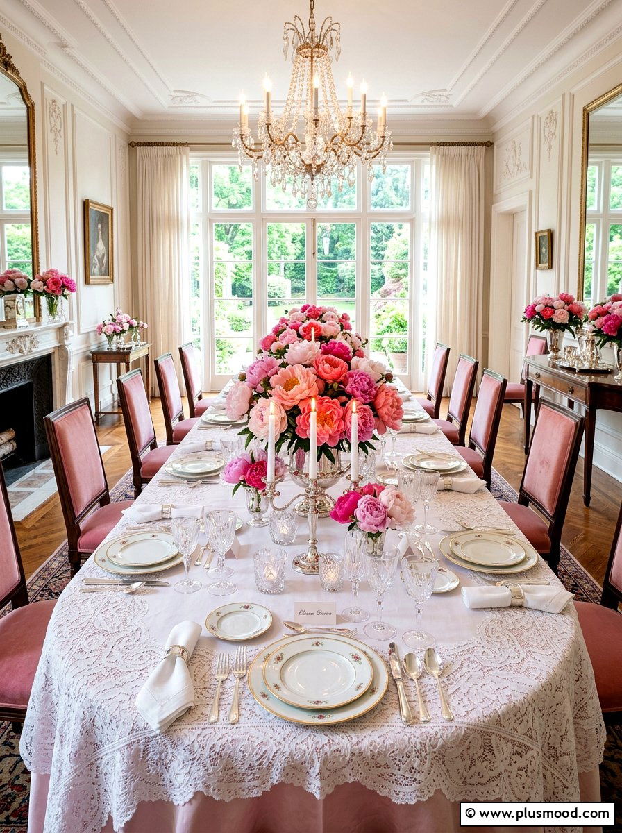 Peony Pastel Elegance Table - 25 summer tablescape ideas